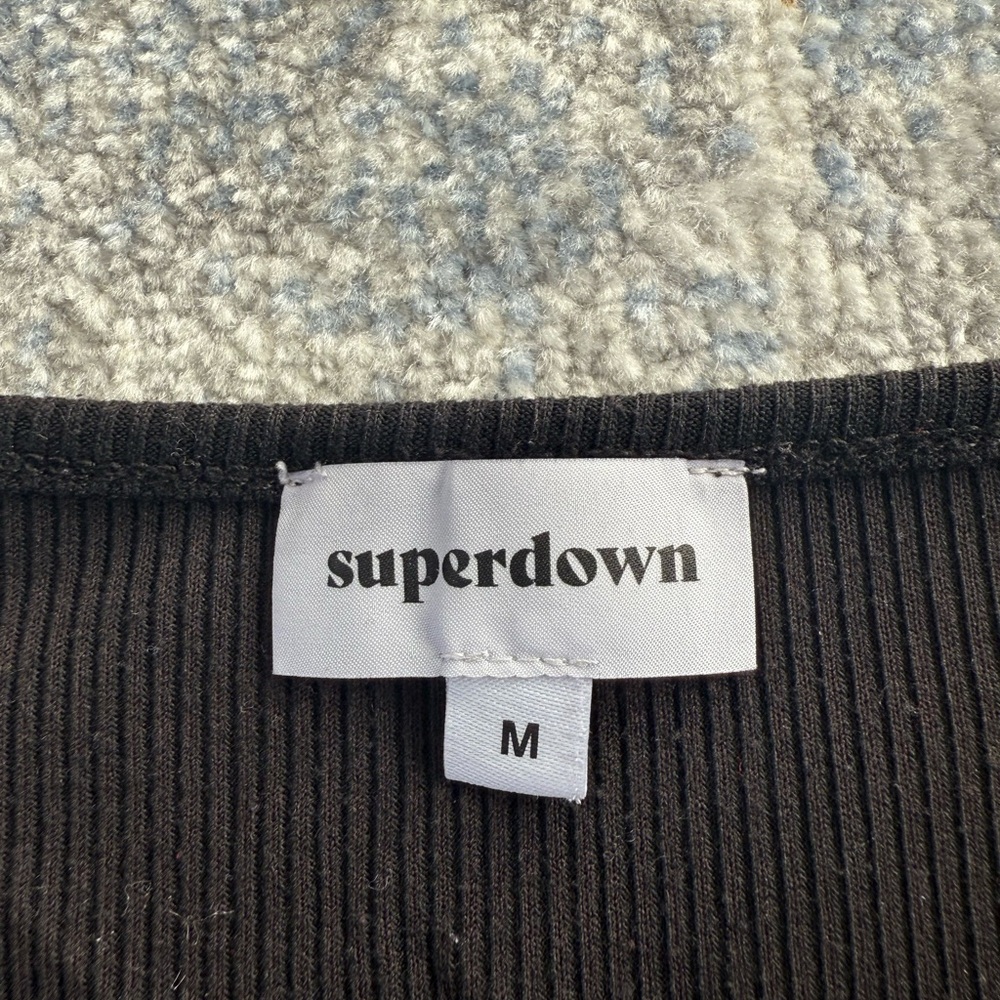 Black Cargo Superdown Button Down Top - image 1